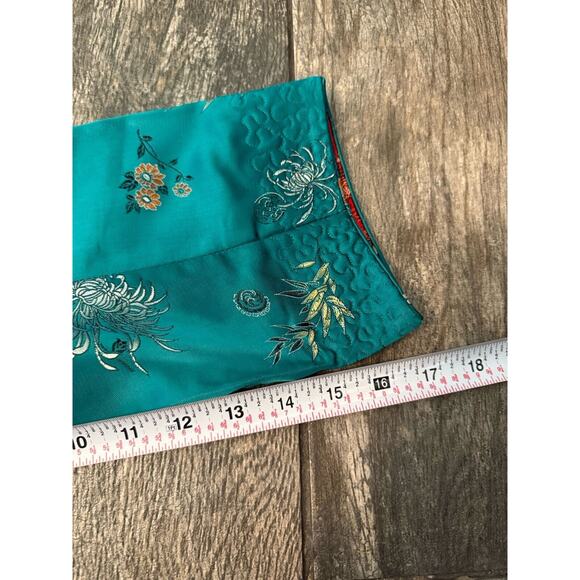 Peony Brand Retro Vintage Green red reversible 70’s 80’s. silk jacket Size 38 - Picture 11 of 14